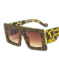 Luxury Exaggerated Diamond Setting Trendy uv 400 Big Frame Sunglasses